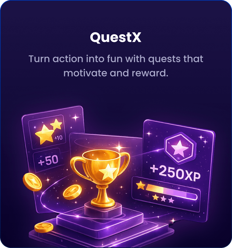 QuestX: Turn action into fun with quests that motivate and reward.